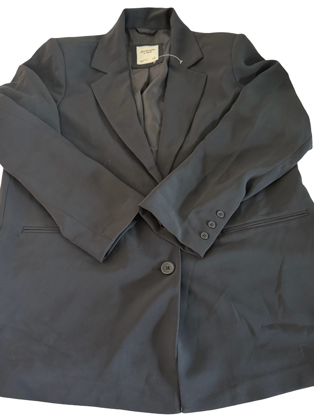 Abercrombie & Fitch Black Single-Button Blazer